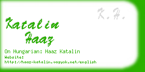 katalin haaz business card